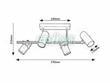 MAXIMILIAN Plafoniera tip spot D:55mm GU10 4x25W, Corpuri de Iluminat, Iluminat de interior, Aplice si plafoniere tip spot, Rabalux