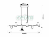 MAXIMILIAN Lustra D:55mm GU10 6x25W, Corpuri de Iluminat, Iluminat de interior, Lustre si Pendule, Rabalux