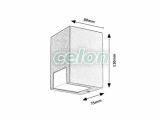 CERNON Aplica Exterior GU10 1x7W, Corpuri de Iluminat, Iluminat exterior curte si gradina, Iluminat exterior modern, Rabalux