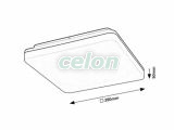 PERNIK Aplica, Plafoniera Led Exterior 24W 2400lm 4000K, Corpuri de Iluminat, Iluminat exterior curte si gradina, Iluminat exterior modern, Rabalux