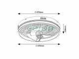 FAUSTINE Ledes Ventilátoros csillár D:470mm 30W 1000lm 3000-6500K, Világítástechnika, Beltéri világítás, Ventilátoros csillárok, Rabalux