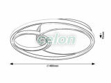 LEOLA Ledes Mennyezeti lámpa D:480mm 81W 3800lm 3000K, 4000K, 6000K, Világítástechnika, Beltéri világítás, Mennyezeti lámpák, Rabalux