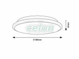 ENGON Ledes Mennyezeti lámpa D:380mm 24W 1400lm 3000K, Világítástechnika, Beltéri világítás, Mennyezeti lámpák, Rabalux