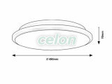 ENGON Plafoniera Led D:480mm 45W 2940lm 3000K, Corpuri de Iluminat, Iluminat de interior, Plafoniere, Rabalux