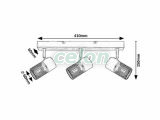 METTA Plafoniera tip spot D:60mm E14 3x40W, Corpuri de Iluminat, Iluminat de interior, Aplice si plafoniere tip spot, Rabalux