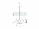 ORMINI Többágú függeszték D:430mm E27 1x25W, Világítástechnika, Beltéri világítás, Függesztékek, Rabalux