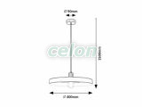 ALATAR Többágú függeszték D:400mm E27 1x40W, Világítástechnika, Beltéri világítás, Függesztékek, Rabalux