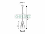 ABRA Többágú függeszték D:150mm E27 1x60W, Világítástechnika, Beltéri világítás, Függesztékek, Rabalux