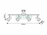 KONRAD Plafoniera tip spot D:55mm GU10 4x50W, Corpuri de Iluminat, Iluminat de interior, Aplice si plafoniere tip spot, Rabalux