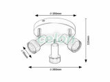 KONRAD Spot mennyezeti lámpa D:240mm GU10 3x50W, Világítástechnika, Beltéri világítás, Spot lámpák, Rabalux