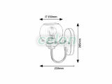 TIRINA Fali lámpa D:150mm E27 1x15W, Világítástechnika, Beltéri világítás, Fürdőszobai, tükörmegvilágító lámpák, Rabalux