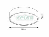 LARCIA Ledes Mennyezeti lámpa D:285mm 19W 1070lm 4000K, Világítástechnika, Beltéri világítás, Mennyezeti lámpák, Rabalux