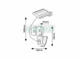 ZLARIN Lampa solara Led Exterior 12W 700lm 4000K, Corpuri de Iluminat, Iluminat exterior curte si gradina, Lampi solare, Rabalux