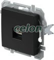 LOGIQ Priza simpla date Rj45 Cat5e Keystone Negru, Prize - Intrerupatoare, Gama Logiq - Tem, Mecanisme Logiq, Tem