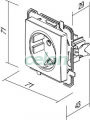 Logiq Priza SCHUKO borne cu surub 1P 16A Antracit, Prize - Intrerupatoare, Gama Logiq - Tem, Mecanisme Logiq, Tem