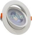 Corp de iluminat LED încastrat, reglabil 200-240 V, 50Hz, 9W, 4000K, 630lm, 38°, IP20,D=115mm, EEI=G, Alte Produse, Tracon Electric, Iluminat - şi corpuri de iluminat, Panouri cu LED, corpuri de iluminat încorporabile, Corp de iluminat LED, încastrat, reglabil, Tracon Electric