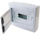 Cutie de distribuţie PT, uşăfumurie, plană 1×12 (12) modul, IP40, (H×W×D=260×330×92mm), Alte Produse, Tracon Electric, Cutii şi dulapuri, Cutii de distribuţie, Cutii de distribuţie PT, cu uşă plană, Tracon Electric