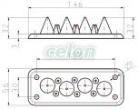 Trecere din cauciuc, 4 cabluri pt.dulap de distribuţie 134x48mm; IP54, Alte Produse, Tracon Electric, Cutii şi dulapuri, Accesorii, Trecere din cauciuc, Tracon Electric