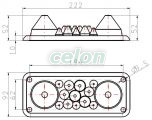 Trecere din cauciuc, 14 cabluri pt.dulap de distribuţie 222x92mm; IP55, Alte Produse, Tracon Electric, Cutii şi dulapuri, Accesorii, Trecere din cauciuc, Tracon Electric