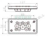 Trecere din cauciuc,12 cabluri pt.dulap de distribuţie 107×56×19mm, IP65, Alte Produse, Tracon Electric, Cutii şi dulapuri, Accesorii, Trecere din cauciuc, Tracon Electric