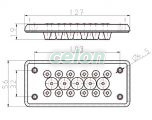 Trecere din cauciuc,17 cabluri pt.dulap de distribuţie 127×56×19mm, IP65, Alte Produse, Tracon Electric, Cutii şi dulapuri, Accesorii, Trecere din cauciuc, Tracon Electric