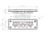 Trecere din cauciuc,17 cabluri pt.dulap de distribuţie 153×56×19mm, IP65, Alte Produse, Tracon Electric, Cutii şi dulapuri, Accesorii, Trecere din cauciuc, Tracon Electric