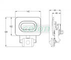 Proiector SMD negru, cu presetupă 220-240V AC, 20W, 4000K, IP65, 1600lm, EEI=G, Alte Produse, Tracon Electric, Iluminat - şi corpuri de iluminat, Proiectoare, Proiectoare LED, RSMDLH seria, Tracon Electric