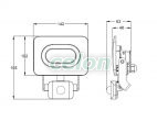 Proiector SMD cu detector de mișcare, negru 220-240V,10W,4000K,IP65, 800lm,120°, 10s-7min, 3-10m, EEI=G, Alte Produse, Tracon Electric, Iluminat - şi corpuri de iluminat, Proiectoare, Proiectoare LED, RSMDLMH seria, Tracon Electric