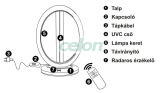 Lampă de sterilizare cu detector de miscare încorporat 230 VAC, 50Hz, 38W, UV:254nm, IP20, Alte Produse, Tracon Electric, Echipamente de protecție, Sterilizing lamp, Tracon Electric