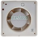 Ventilator de baie cu jaluzele aut., rulment cu bile 230 VAC, 15W, 80 m3/h, 33 dB,100 mm, Alte Produse, Tracon Electric, Aparataj, Ventilator de baie, Tracon Electric