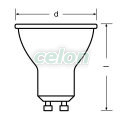 LED VALUE PAR16 WHITE Bec Led GU10 Alb Cald 3000K 4.50W 350lm, Surse de Lumina, Lampi cu LED, Becuri LED GU10, Osram