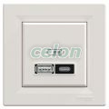 Priza incarcare USB A+C 21W PD PPS, bej, Alte Produse, Schneider Electric, Alte Produse, Schneider Electric