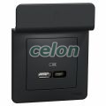 SEDNA Dupla USB töltő, A+C, 21W, antracit, Egyéb termékek, Schneider Electric, Egyéb termékek, Schneider Electric