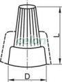 Rácsavarható vezetékösszekötő, merev alu/réz vezetékhez - 4-6mm2, 450V, max. 25A TFMSZ3 - Tracon, Vezeték kötéstechnika, Vezetékösszekötők, Rácsavarható vezetékösszekötő, Tracon Electric
