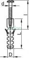 Diblu cu auto-strângere, gri M6×40mm, PA6.6, Materiale auxiliare, Elemente de Fixare, Dibluri, şuruburi, Dibluri cu autostrângere (PA6.6), Tracon Electric