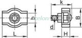 Clemă de strângere cablu, simplă, oţel d=2-2,5mm, M4, Casa si Gradina, Elemente de Fixare, Cleme şi întinzătoare metalice, Cleme simple de fixat cabluri, Tracon Electric