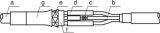 Kötéskészlet szalagárnyékolású, 4-erű kábelhez, gyantás 4×6mm2-4×25mm2, (4×19/6mm, l=150mm)+(1×51/16mm, L=500mm), Energiaelosztás és szerelés, Zsugoranyagok, Kisfeszültségű kötéskészletek, Kisfeszültségű kötéskészletek 0,6/1 kV-os szalagárnyékolású kábelekhez, Tracon Electric
