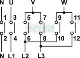 Tokozott közvetlen irányváltó motorkapcsoló, 1-0-2 400V, 50Hz, 25A, 7,5kW, 48×48mm, IP65, Egyéb termékek, Tracon Electric, Energiaelosztás, Ipari kézikapcsoló, Motorkapcsoló, Tracon Electric