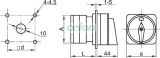 Főkapcsoló, kulcsos, BE-KI (Kulcs 0-állásban vehető ki) 400V, 50Hz, 32A, 4P, 11kW, 64×112mm, Automatizálás és vezérlés, Ipari szakaszolókapcsolók, Szakaszoló kapcsoló, Tracon Electric