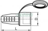 Priză cu CP tip pin, cauciuc 16A, 250V, 2P+E, IP44 (FRENCH), Alte Produse, Tracon Electric, Materiale, aparataje, Tracon Electric