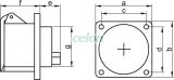 Beépíthető egyenes ipari csatlakozóaljzat 16A, 400V, 3P+N+E, 6h, IP44, Egyéb termékek, Tracon Electric, Csatlakozó eszköz, Tracon Electric