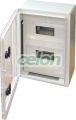 Műanyag elosztószekrény maszkos átlátszó ajtóval 2×12 mod, H×W×D=400×300×165mm, IP65, IK10, 1000V AC/DC, Egyéb termékek, Tracon Electric, Elosztódoboz, szekrény, Tracon Electric