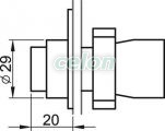 Kiálló nyomógomb, fémalapra szerelt, zöld 1×NO, 3A/240V AC, IP42, Automatizálás és vezérlés, Müködtető- és jelzőkészülékek, Fém nyomógombok, kapcsolók, jelzőlámpák Ø22, Nyomógombok Ø22, Tracon Electric