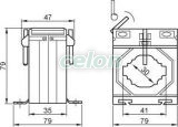 Transformator de curentpentru bară de 40mm 100A/5A, 2,5VA, Po:0,5, Automatizari Industriale, Transformatoare de curent, Reductoare de curent, Tracon Electric