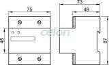Elektromech. fogyasztásmérő közvetlen méréshez, egyfázisú - 230V / 20 (60)A TVO-F1M2 - Tracon, Moduláris készülékek, Fogyasztásmérők, Sorolható fogyasztásmérők, Tracon Electric