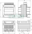 Transformator de siguranţă monofazic - 230-400V / 24-42V, max.400VA TVTRB-400-D - Tracon, Automatizari Industriale, Transformatoare de curent, Transformatoare monofazice, Transformatoare monofazate de siguranţă şi izolare TVTRB, Tracon Electric