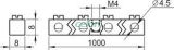 Bară de nul cu şuruburi (N/PE) max.63A, 230/400VAC, 1m, W×H=8×8mm, d=5.1mm, 138pol, Aparataje modulare, Accesorii, Bară de nul, Tracon Electric